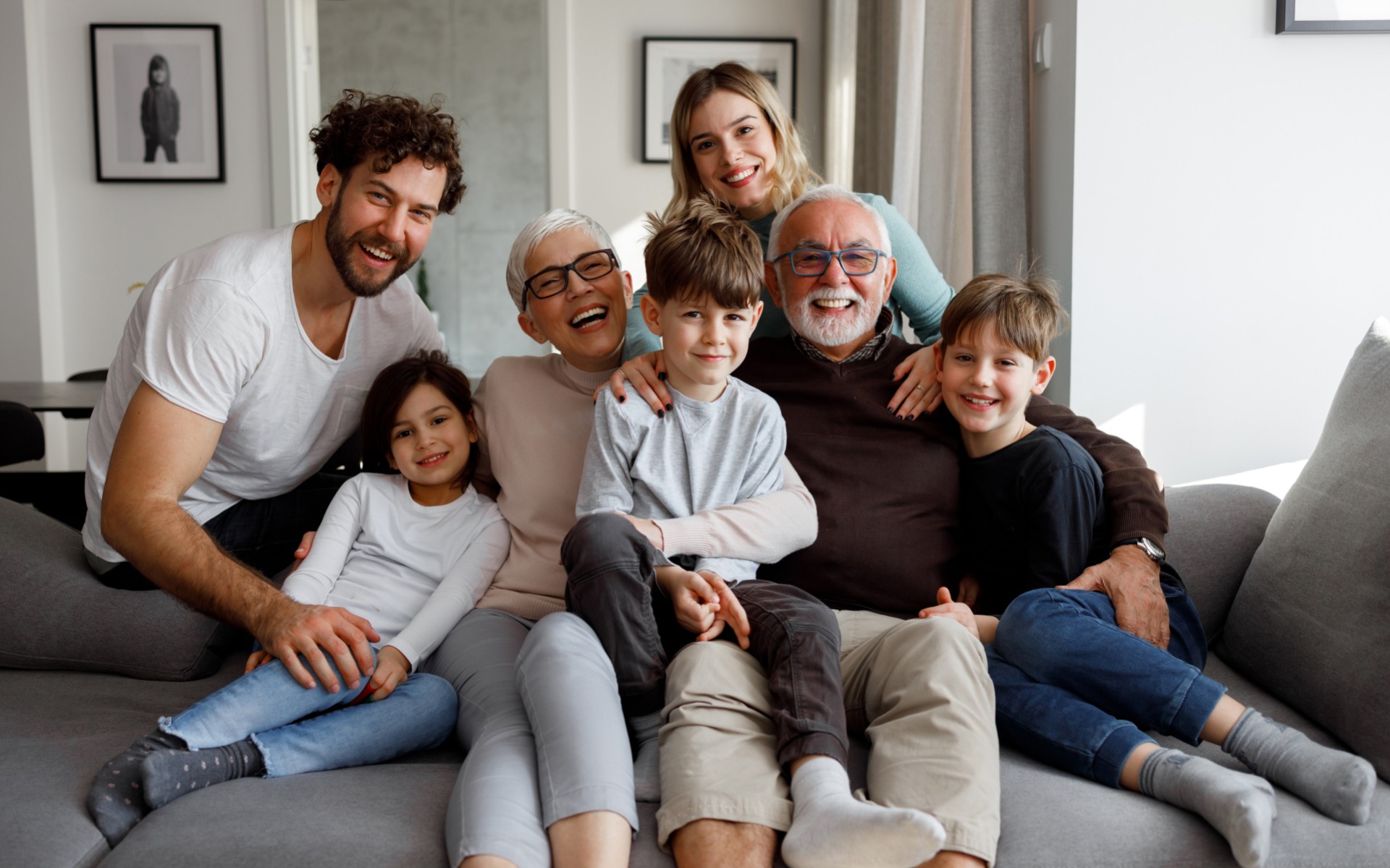 une famille avec plusieurs générations sous le même toit ?